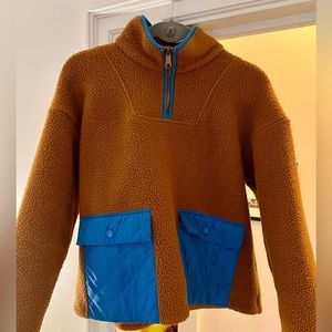 Madewell quarter-zip fleece pullover jacket